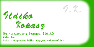 ildiko kopasz business card