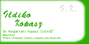 ildiko kopasz business card